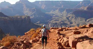 Woman Hiking in Grand Canyon - South Kaibab Trail