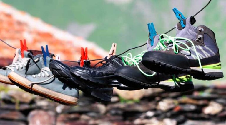 washing hiking boots