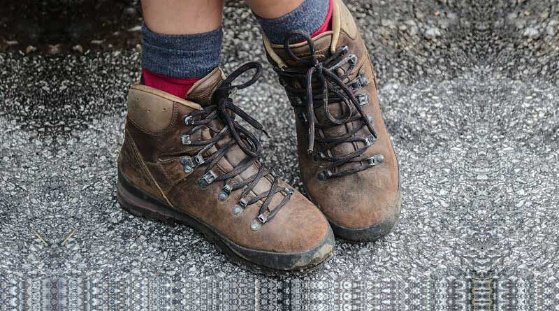 Hiking Shoes on Concrete